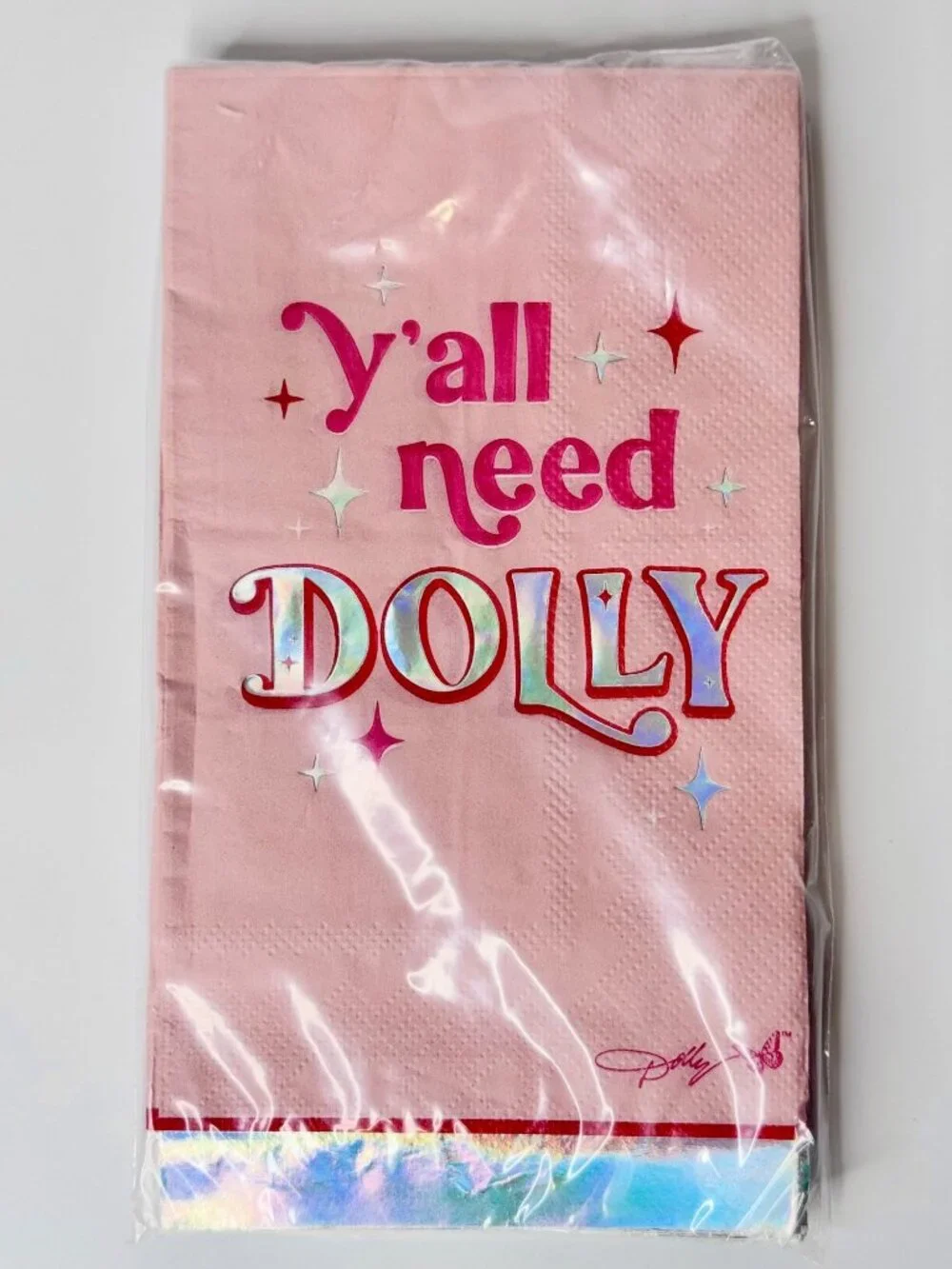 Dolly Parton Pink & Silver Holo Foil 
